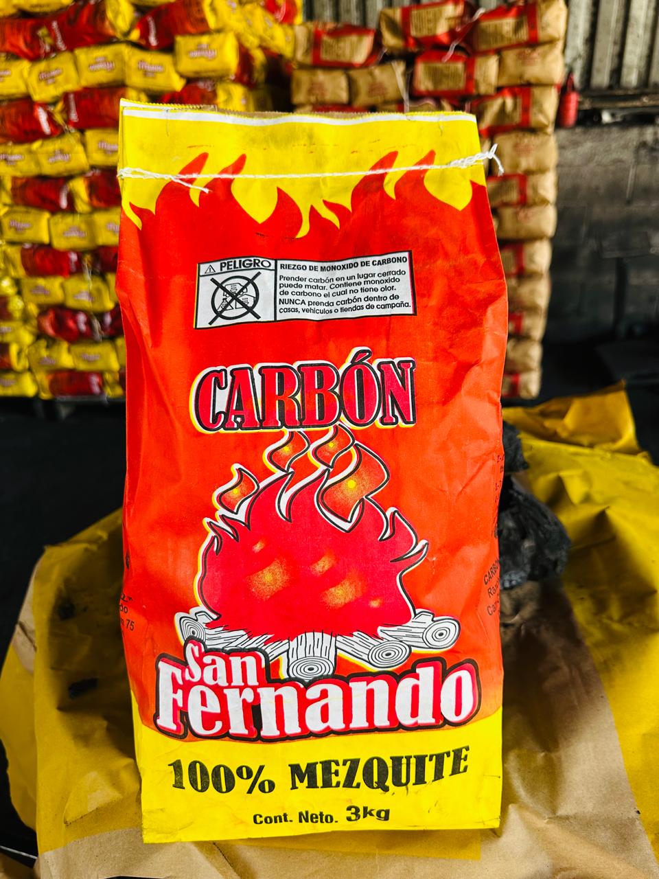 Bolsa de 3 kg de carbon de mezquite San Fernando