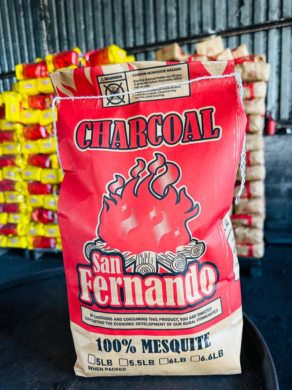 Bolsa de papel de 2.5 kg de carbon de mezquite San Fernando